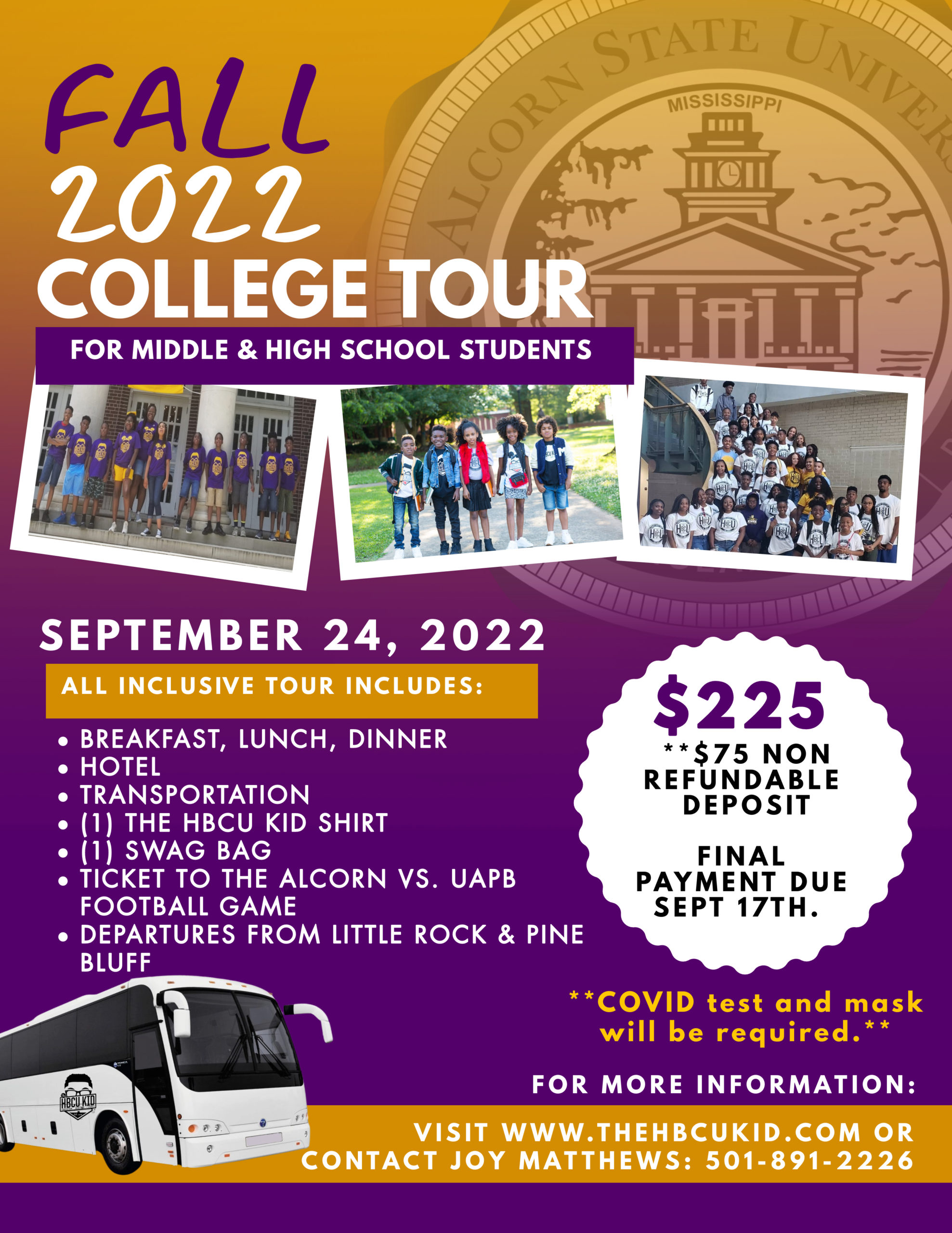 hbcu college tour fall 2022